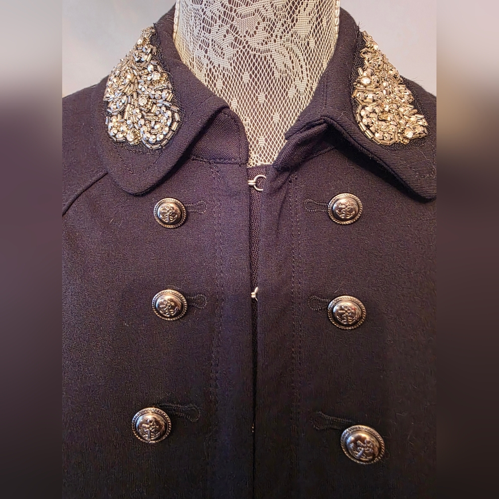 INC International Concepts Black Embellished Blazer - Picture 2 of 7